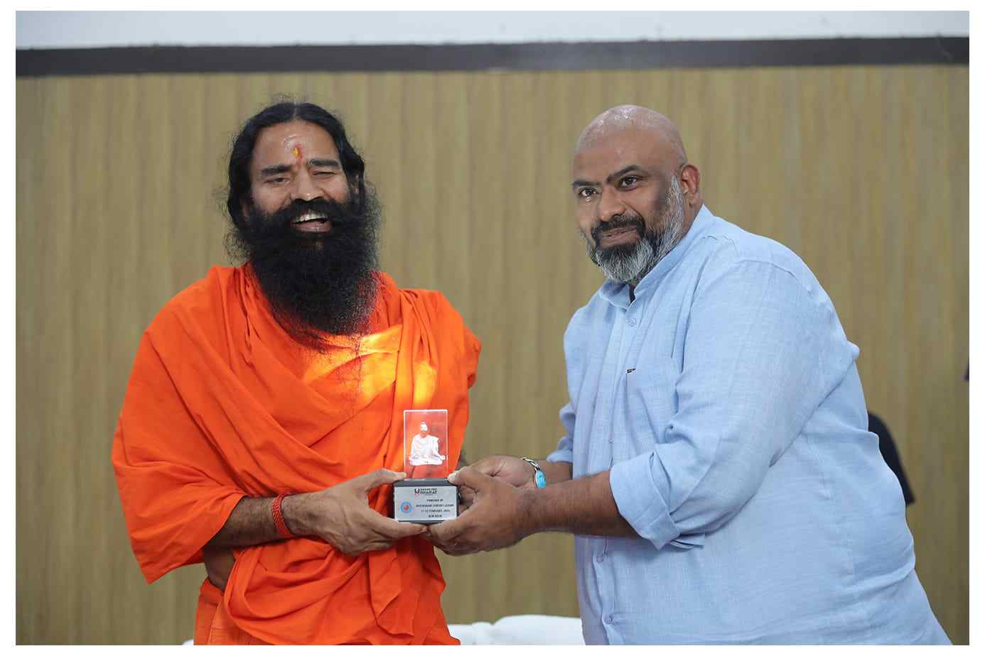Zariya short film launch moment with Swami Ramdev